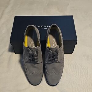 Cole Haan Men's Suede Gray Oxfords